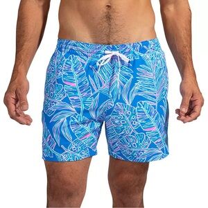 Chubbies Men's The Cruise It or Lose It Bright Blue Polyester Swim Trunks Size S